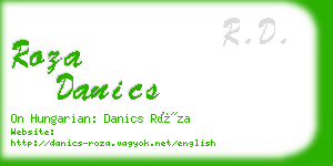 roza danics business card